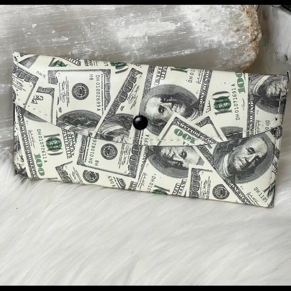 - Handbags - I’M IN THE MONEY slim TRIFOLD wallet DOLLAR BILL pattern Card holder money